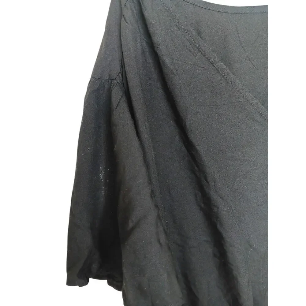 Old Navy Black Tiered V-Neck Dress 4X Plus Size NWT Lightweight Flowy - Picture 6 of 11